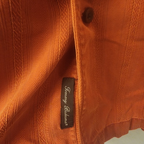 Tommy Bahama Martini Glass 100% Silk Rust Orange Longsleeve Shirt Mens XXL - Picture 5 of 10
